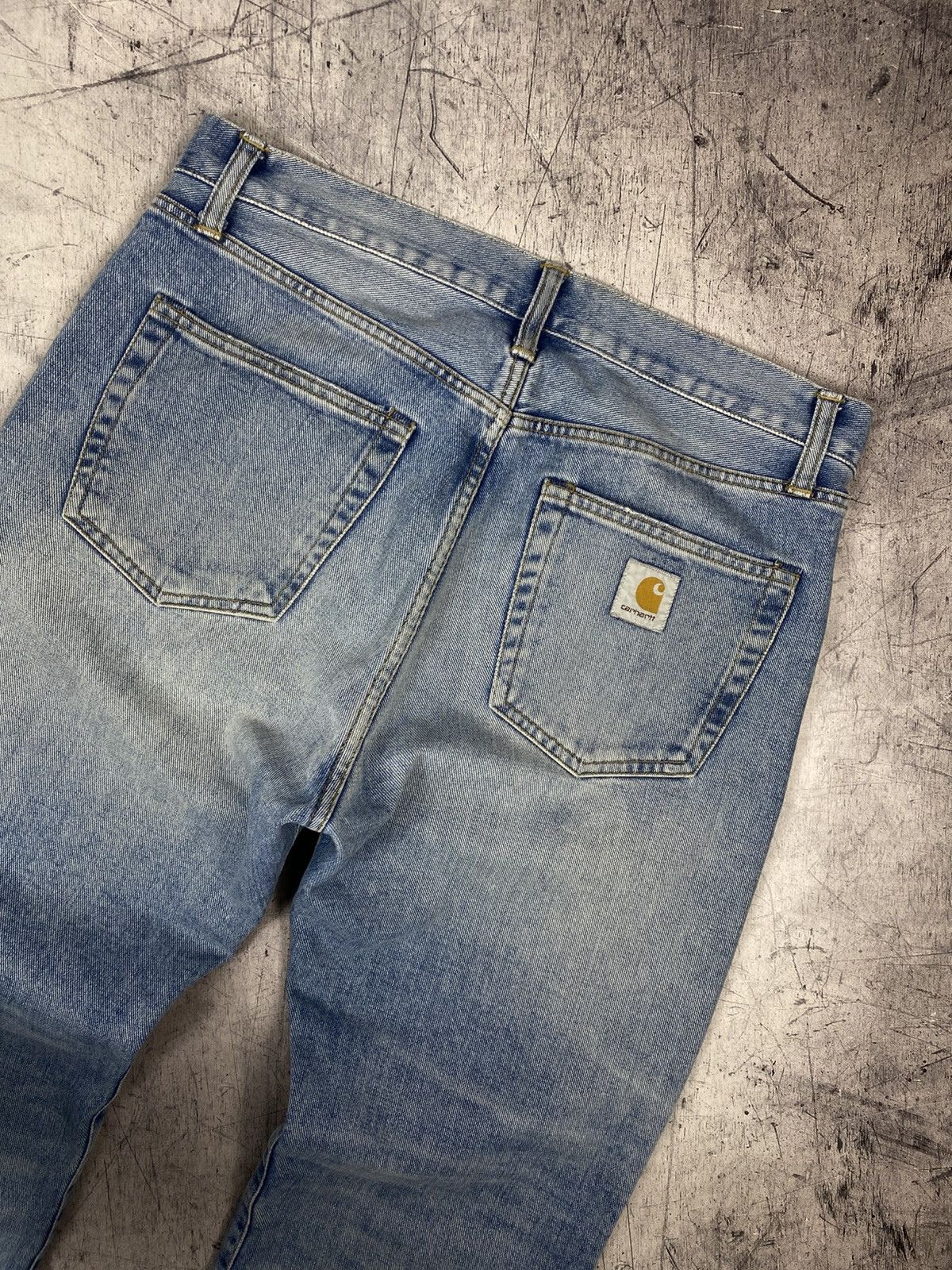 Carhartt Carhartt WIP Pontiac Pant Jeans Light Used Wash Straight Fit Size US 32 / EU 48 - 3 Thumbnail