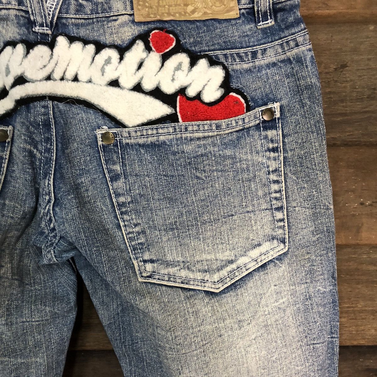 Japanese Brand Vintage Standard distressed ripped Blue Denim Pants #7381 Size 28" / US 6 / IT 42 - 16 Thumbnail