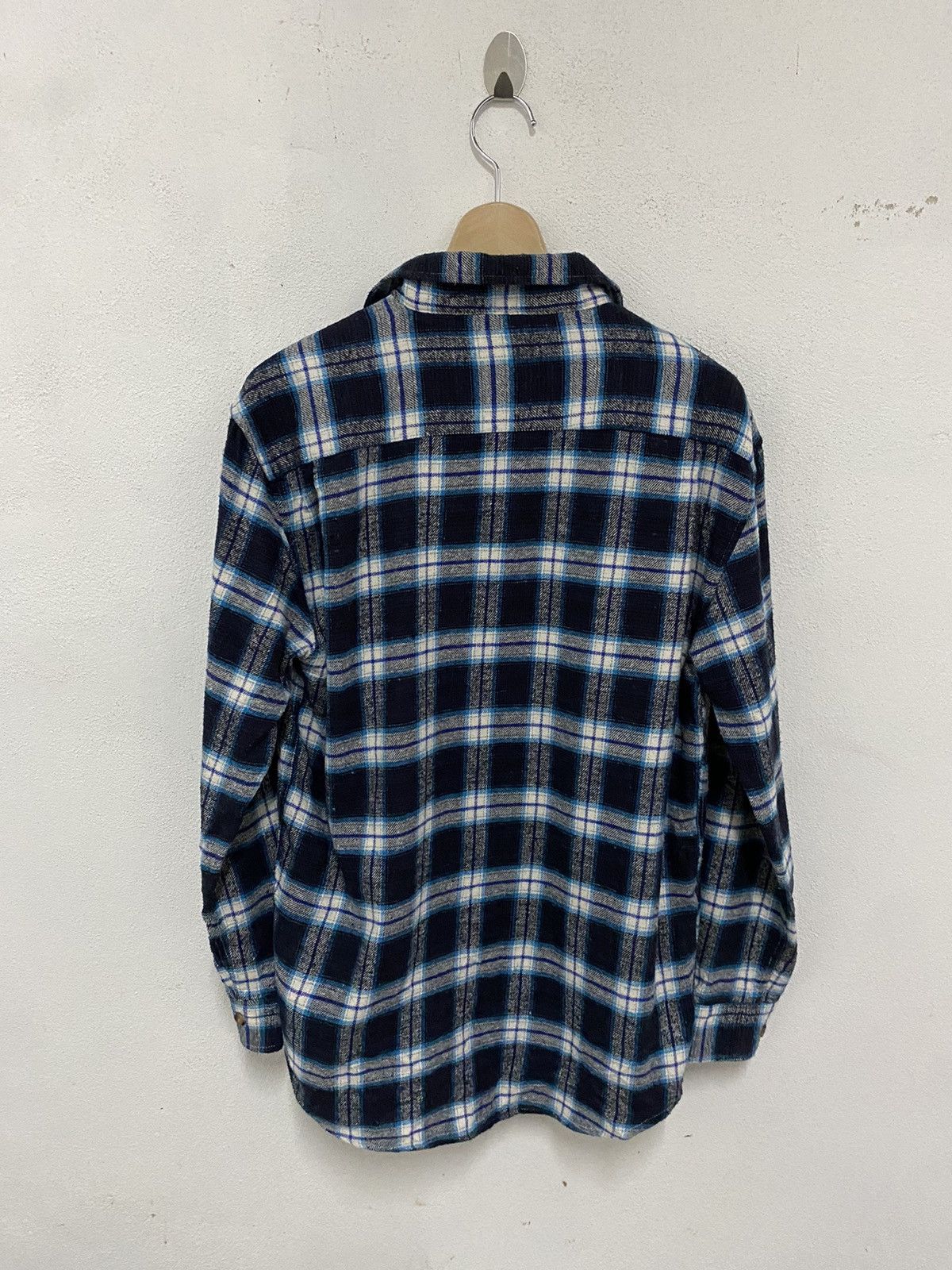 Japanese Brand × Vintage Rare First Down Plaid Tartan Flannel Shirt Size US L / EU 52-54 / 3 - 7 Thumbnail