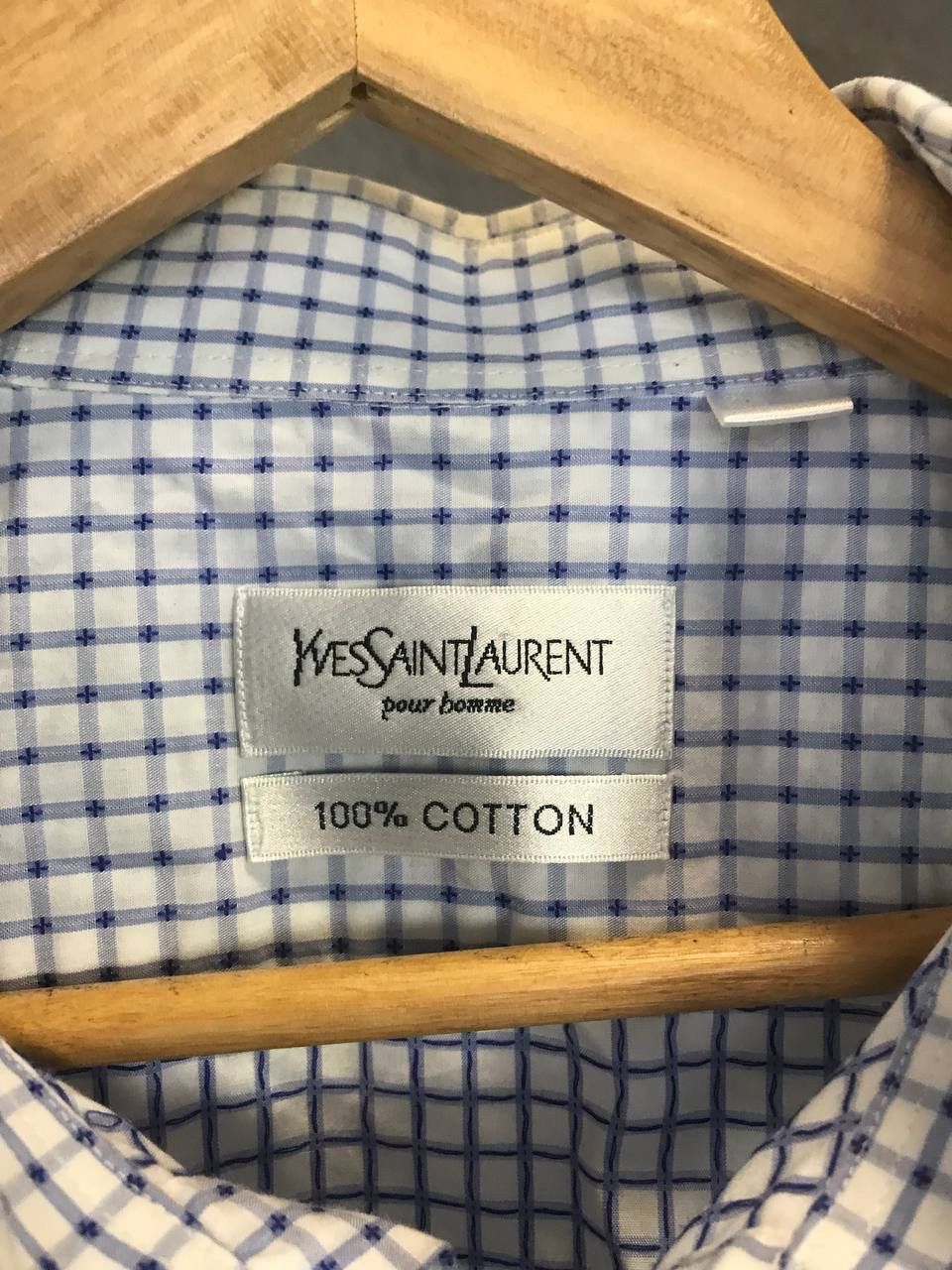 Yves Saint Laurent YSL Yves Saint Laurent vintage designer logo shirt Size US XL / EU 56 / 4 - 4 Thumbnail