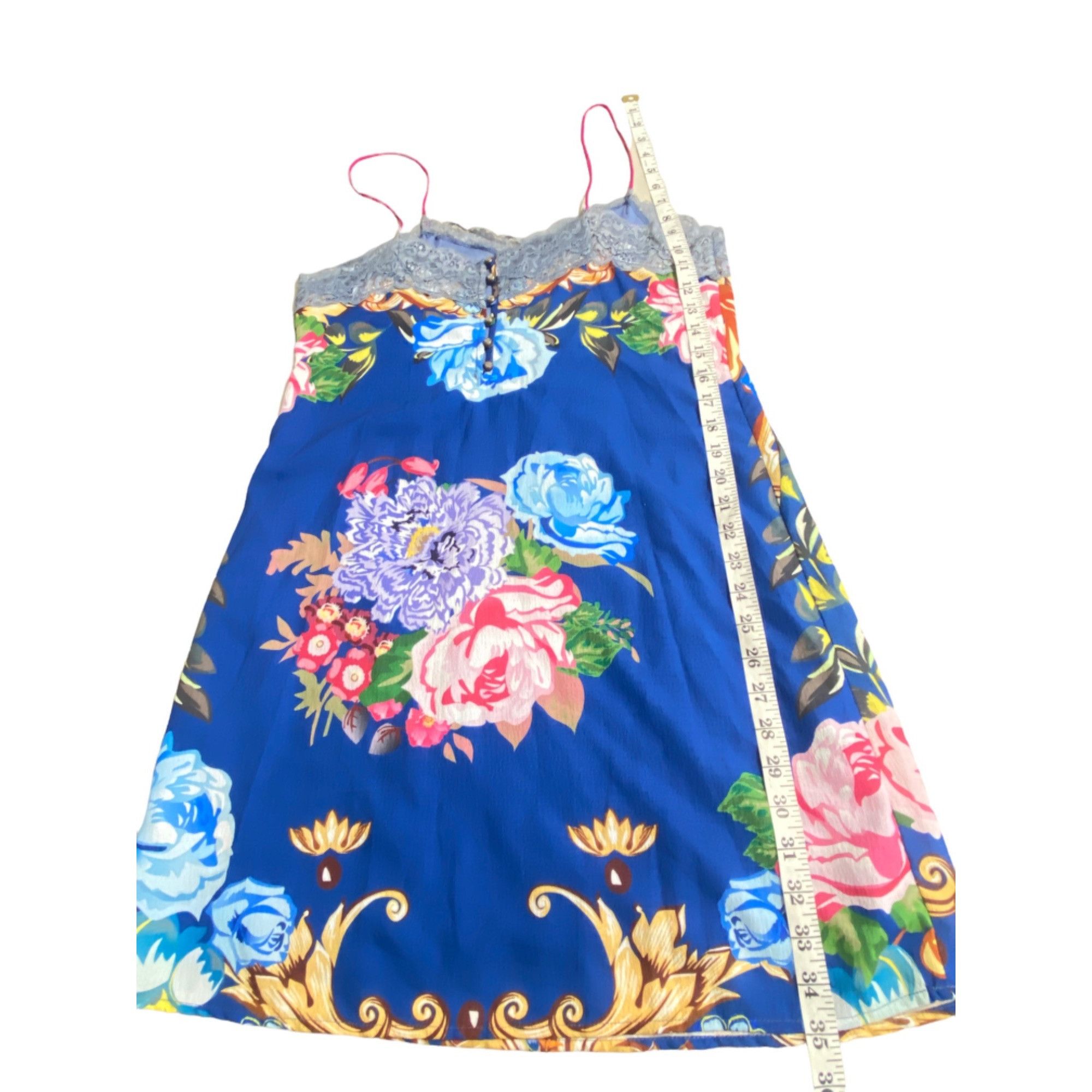 Other Aratta Silent Journey Ines Mini Slip Dress Blue Floral NWOT Size S / US 4 / IT 40 - 8 Thumbnail