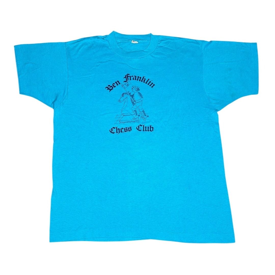 Vintage Vintage 90s Ben Franklin Chess Club T-Shirt Size US M / EU 48-50 / 2 - 1 Thumbnail
