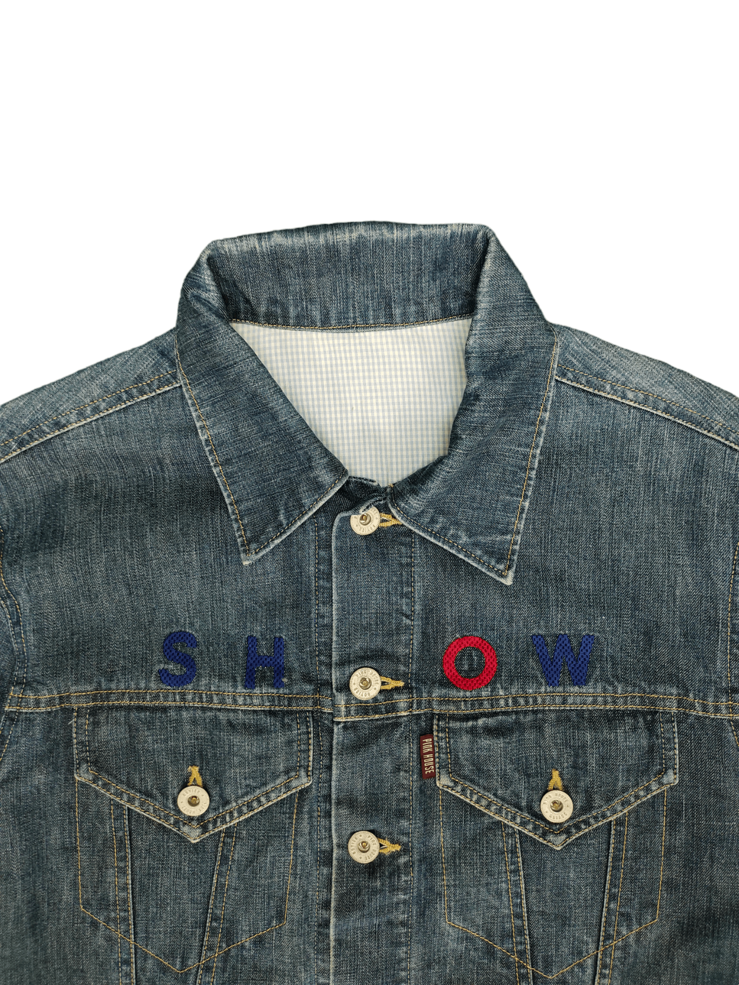 Karl Helmut SS99 Pink House World Patchwork Denim Jacket Karl Helmut Size M / US 6-8 / IT 42-44 - 5 Thumbnail
