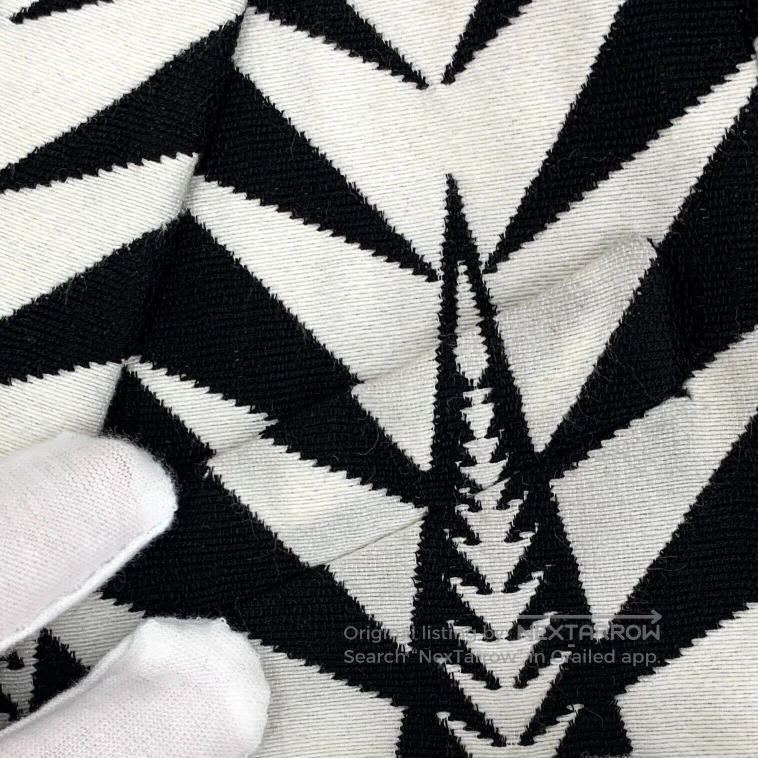 Balmain BALMAIN Black and white plaid geometric pattern printed co Size US XXS / EU 40 - 9 Thumbnail