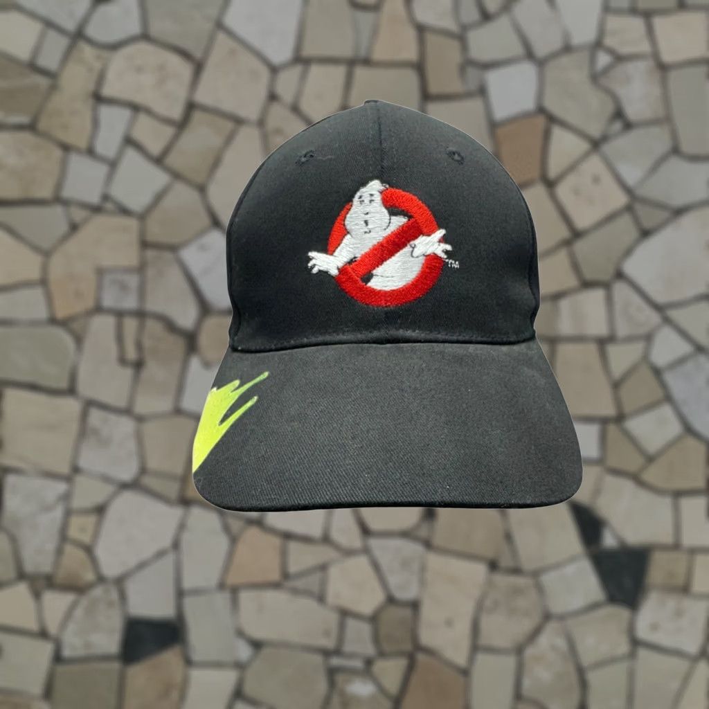 Logo 7 Ghostbusters Snapback Hat Embroidered Logo Neon Green Brim Detail Black Mens One Size Adjustable Cap Size ONE SIZE - 1 Thumbnail