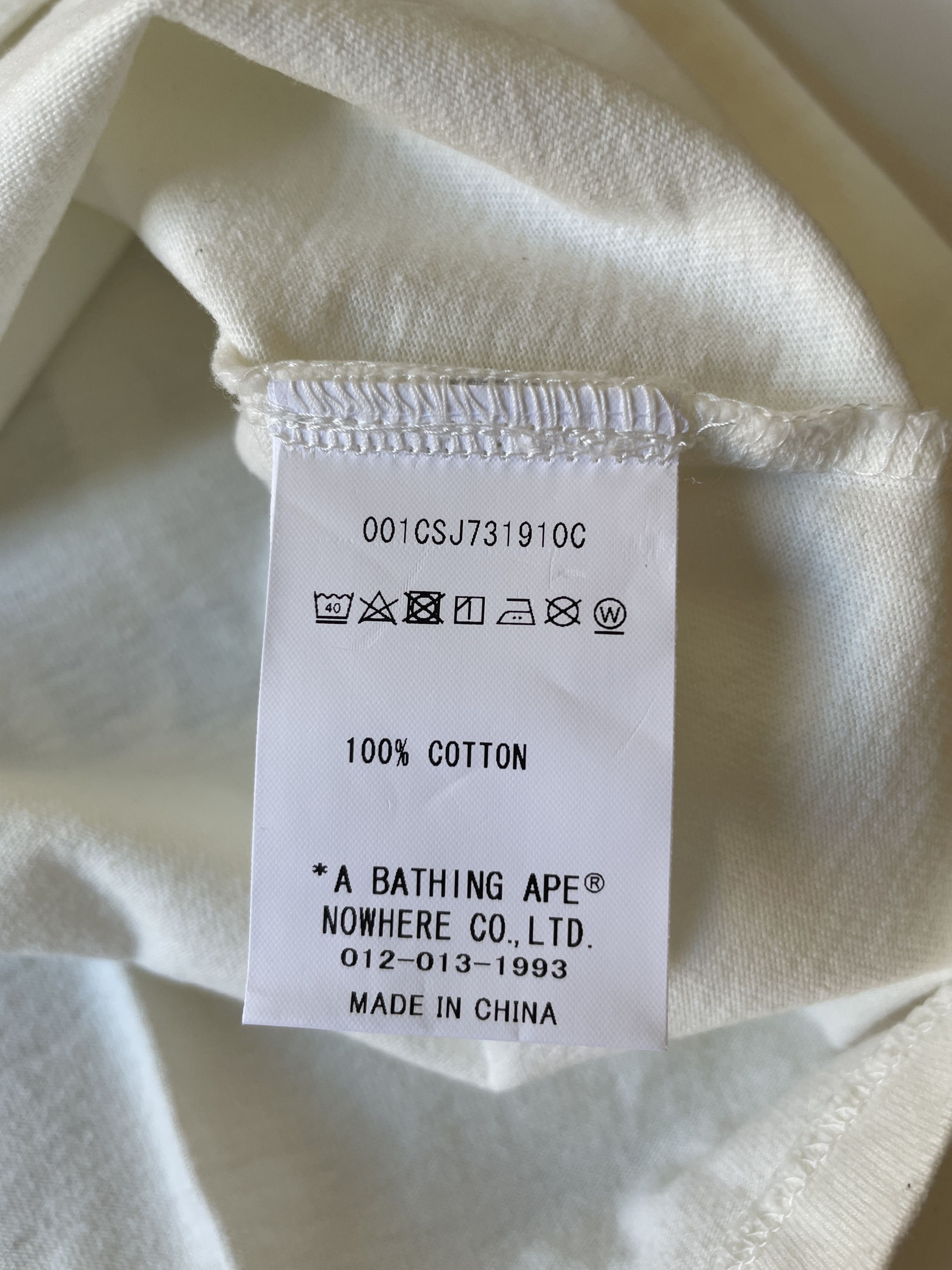 Bape × Union LA BAPE X UNION WASHED STA TEE Size US M / EU 48-50 / 2 - 9 Thumbnail