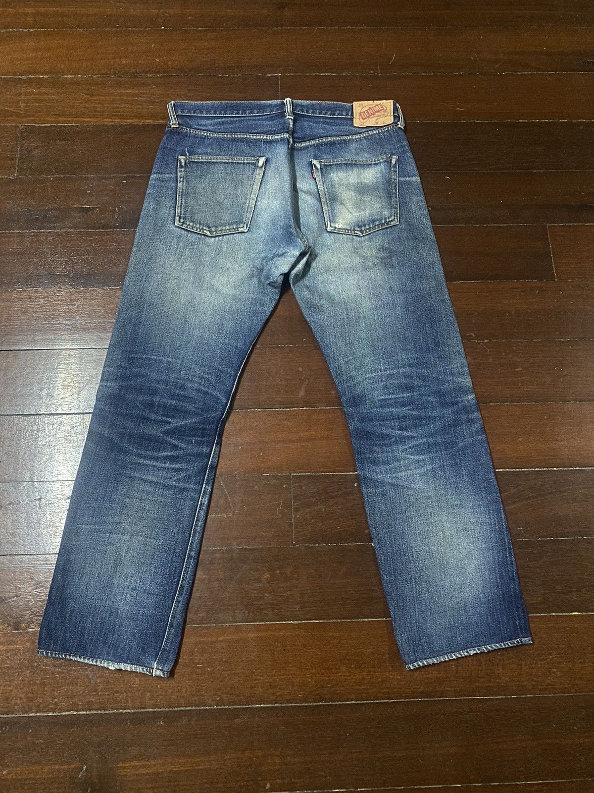 Denime Vintage 90s DENIME JAPAN Distress Mud Denim Selvedge Jeans Size US 36 / EU 52 - 8 Thumbnail