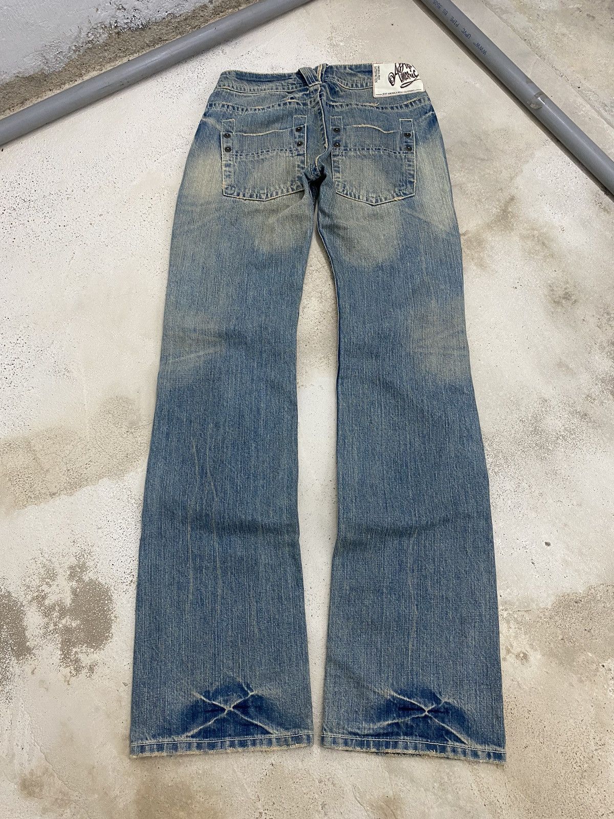 Hysteric Glamour Just Amorica Denim Style Mud Washed Light Jean Clawn Mark Size US 28 / EU 44 - 2 Thumbnail