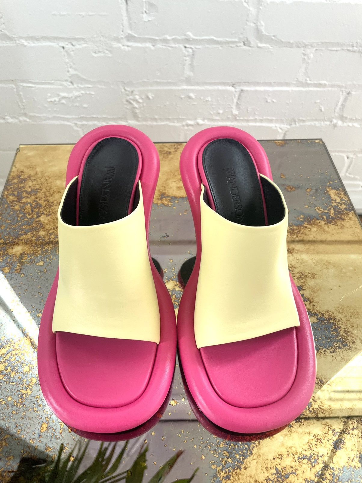 JW Anderson JW Anderson BUMPER-TUBE LEATHER MULES💛🩷 Size US 6 / IT 36 - 2 Thumbnail