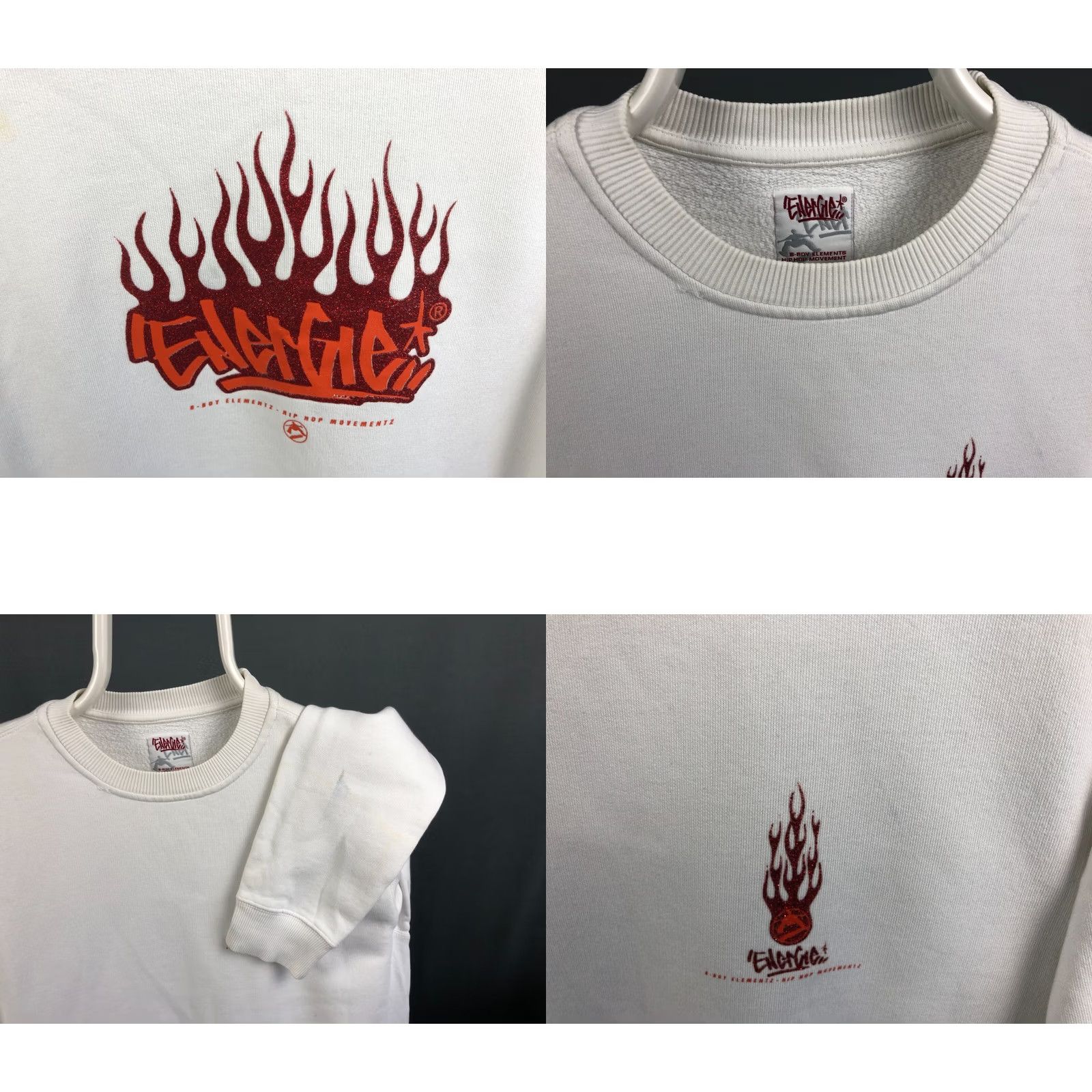 Energie Energie Sweatshirt Men M White Cotton Viscose Jersey Crew Neck Pullover Logo Branding On Lower Left Hand Side Size US M / EU 48-50 / 2 - 8 Thumbnail