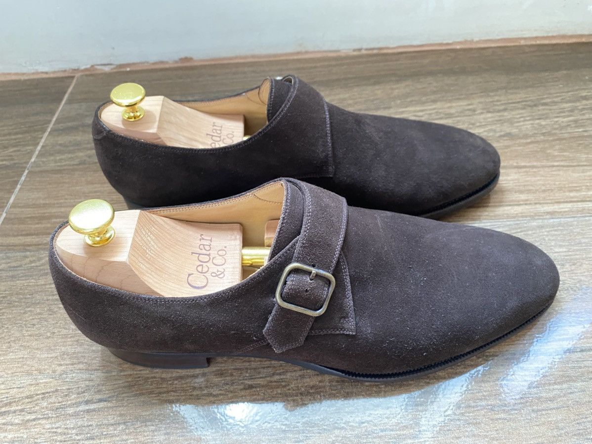 TLB Mallorca 196 Artista Dark Brown Suede Single monk strap Size US 8.5 / EU 41-42 - 4 Thumbnail