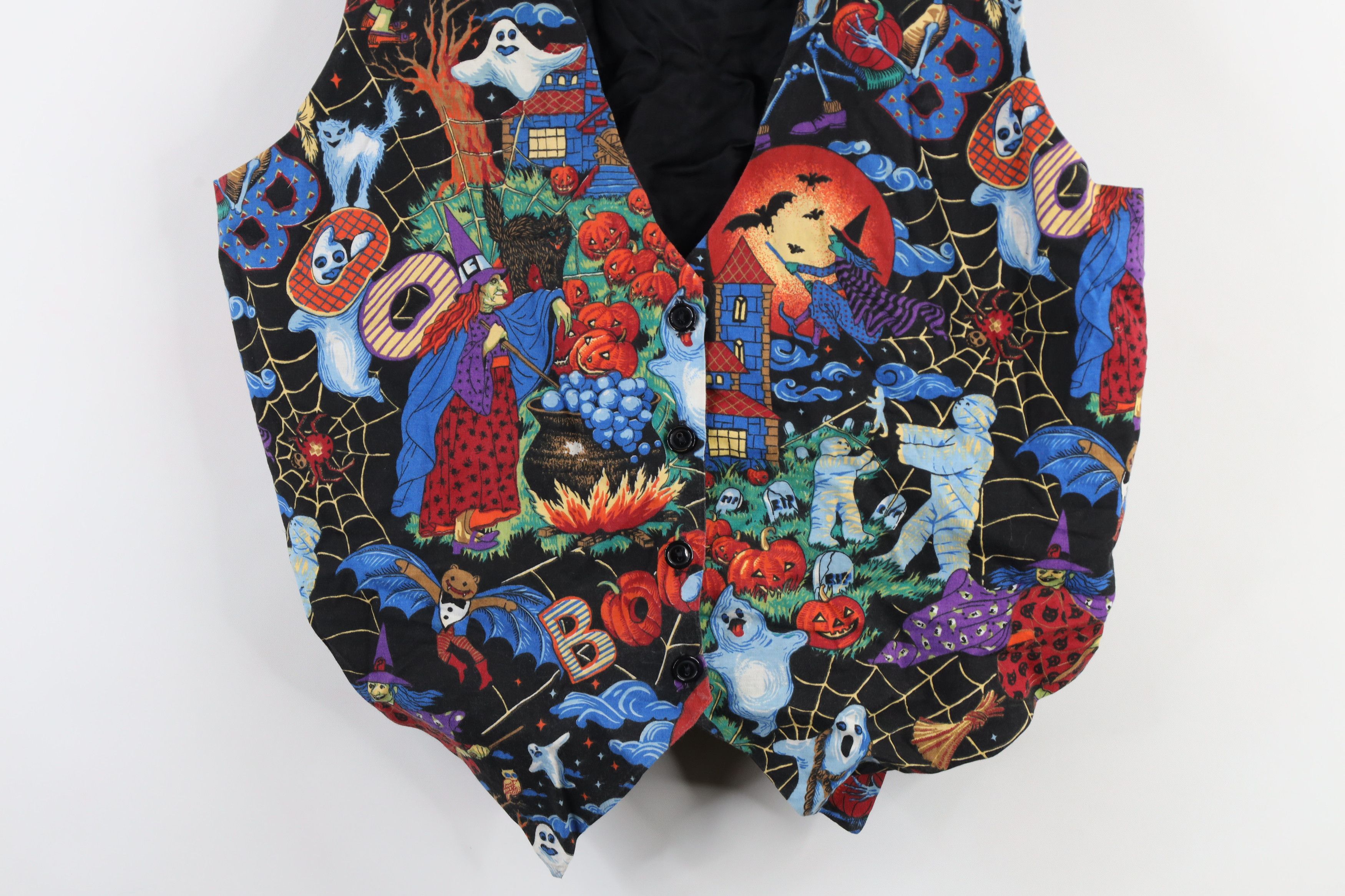 Vintage Vintage 90s Streetwear Tie Back Button Vest Jacket USA Size L / US 10 / IT 46 - 3 Thumbnail