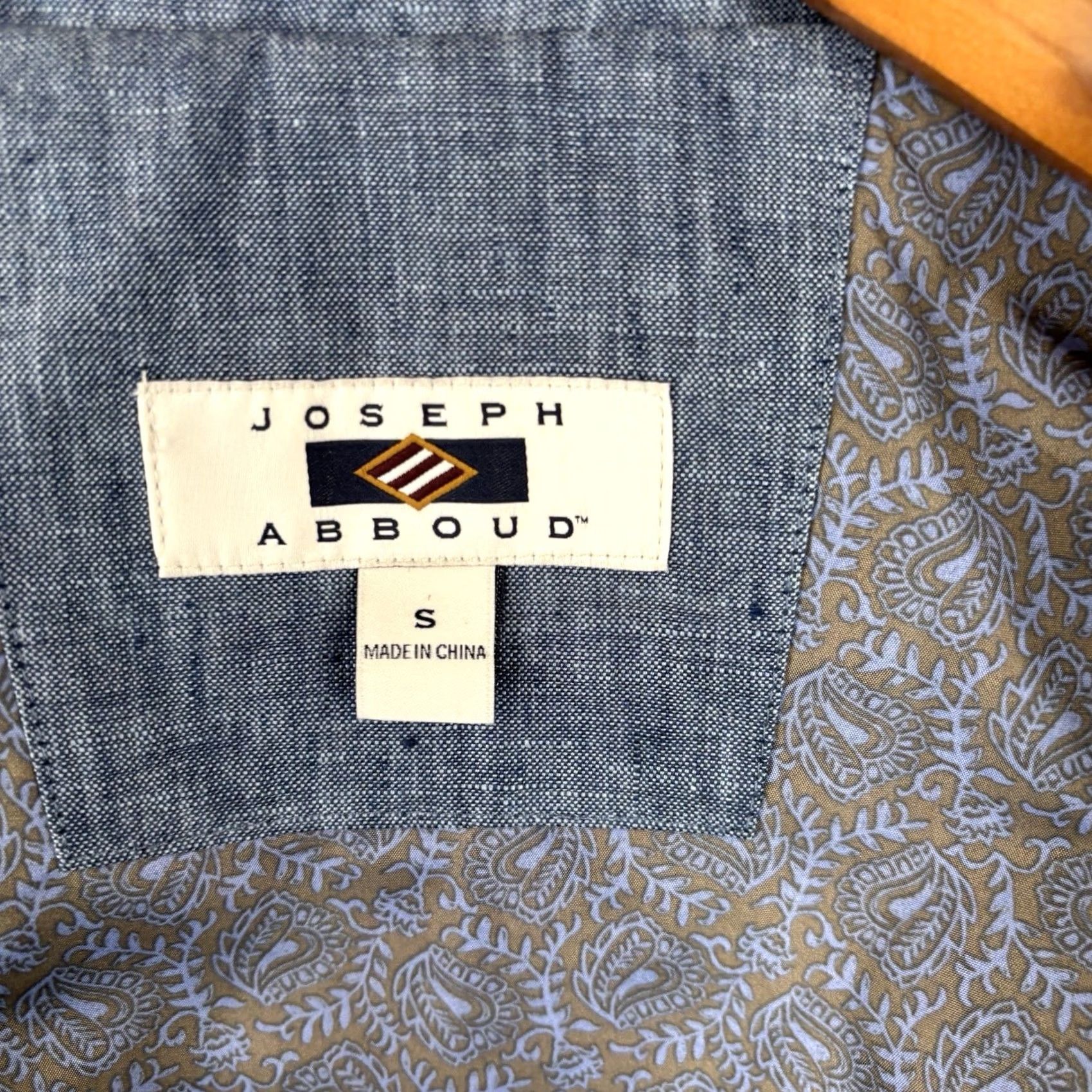 Joseph Abboud Joseph Abboud Sport Coat Blazer Mens Small Blue 100% Linen Unstructured Jacket Check Pattern Size 36R - 6 Thumbnail
