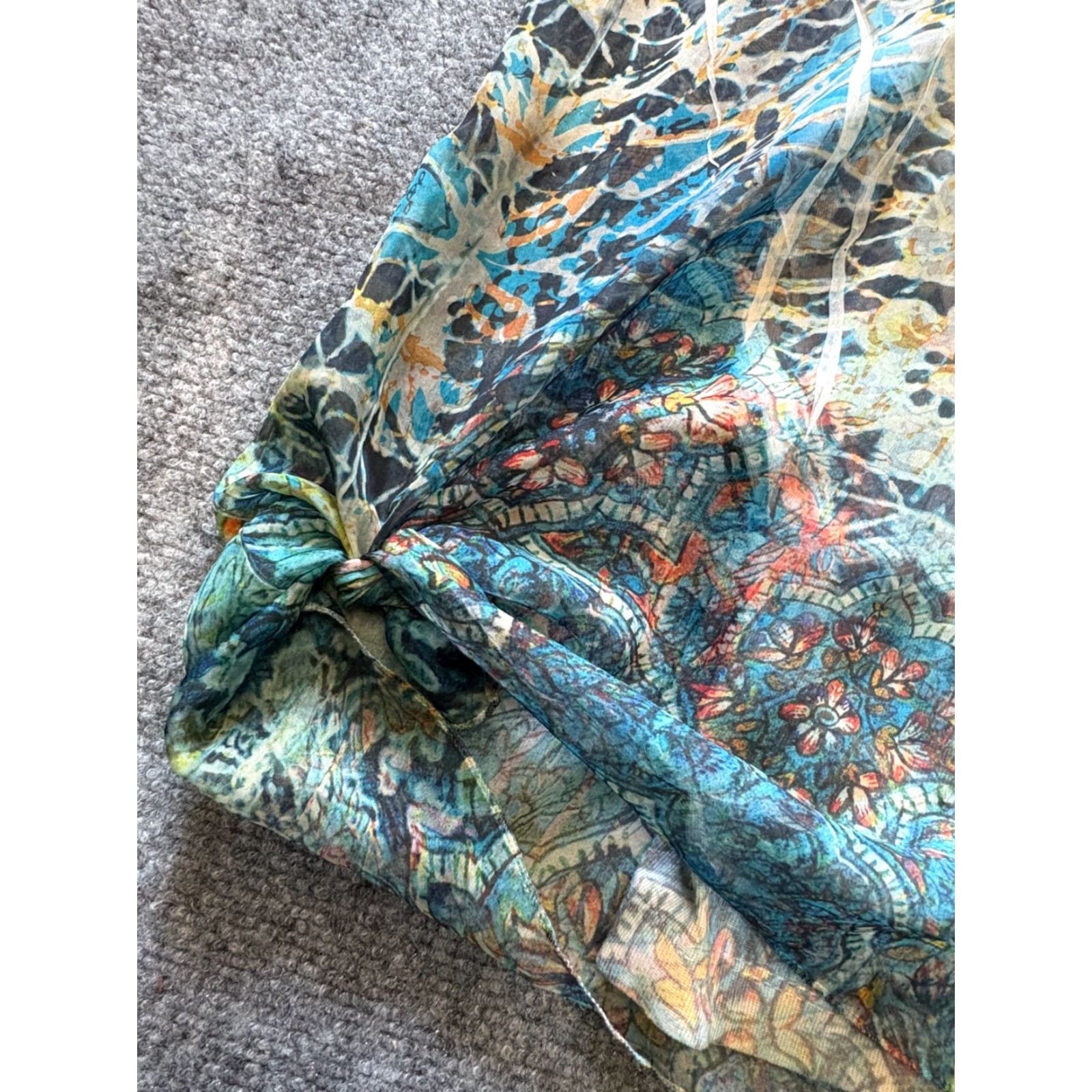 Vintage Dressbarn Blouse Top Womens Medium Blue Brown Sequins Sleeveless Lined Polyester Regular Classic Modern 90s City Fun Dressbarn Women Shirt XS? Size M / US 6-8 / IT 42-44 - 6 Thumbnail
