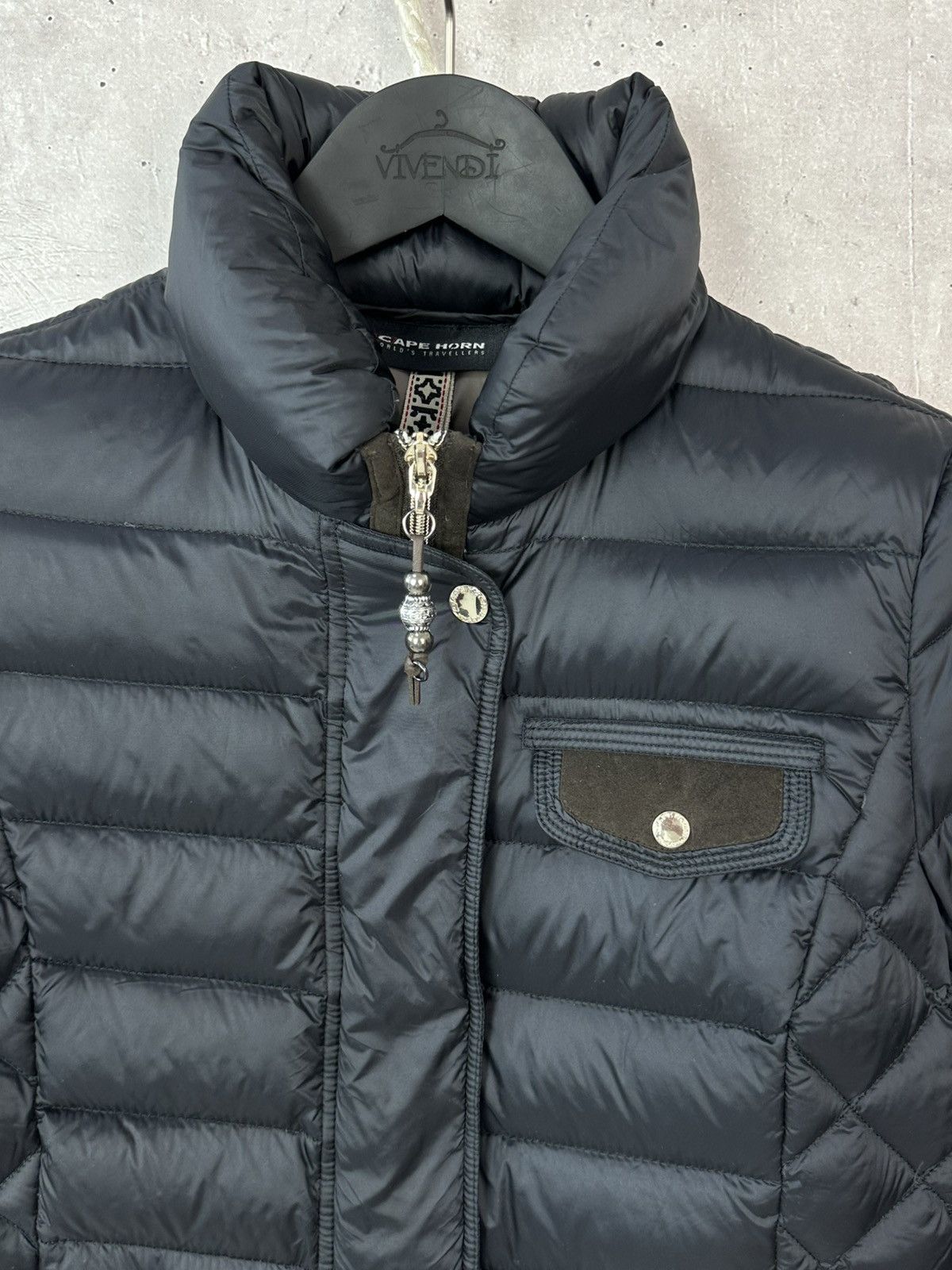 Other Cape Horn Quilted Black Puffer Down Wome’s Zip Jacket Size M / US 6-8 / IT 42-44 - 4 Thumbnail