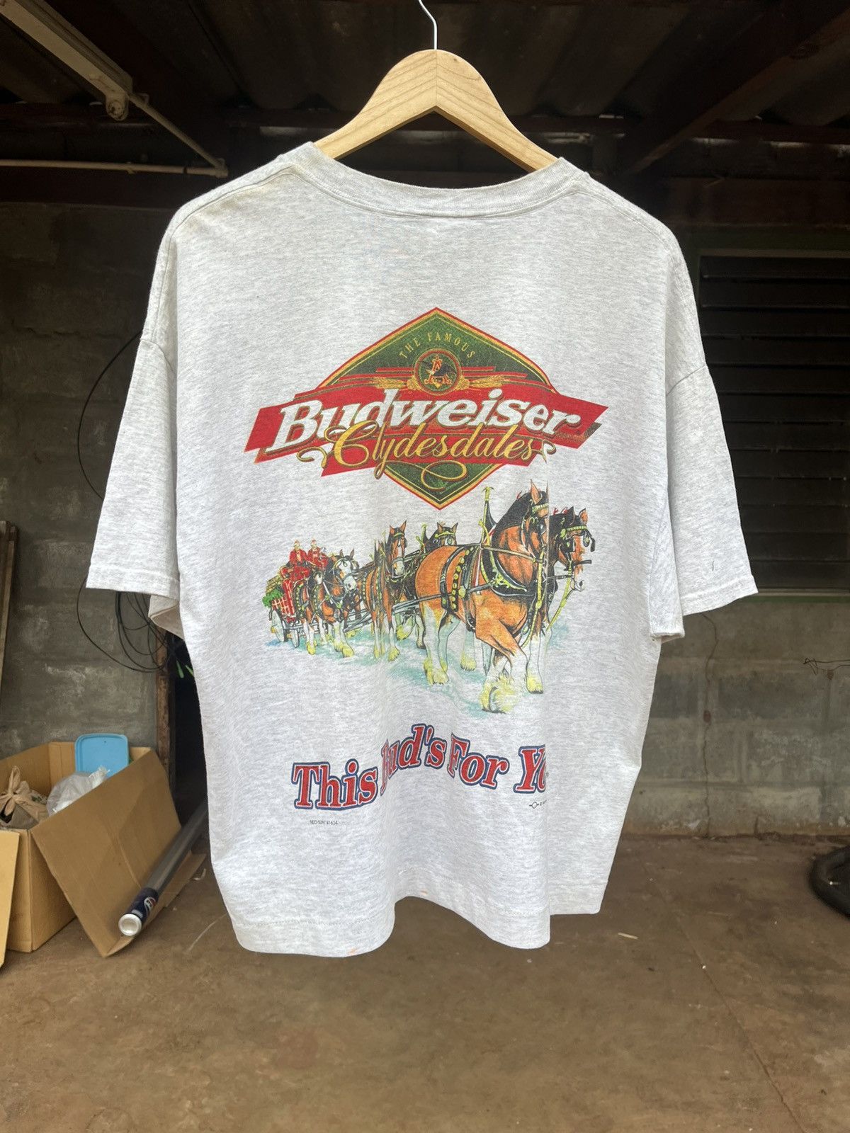 Vintage Budweiser 90s’ oversize tee Size US XL / EU 56 / 4 - 1 Thumbnail