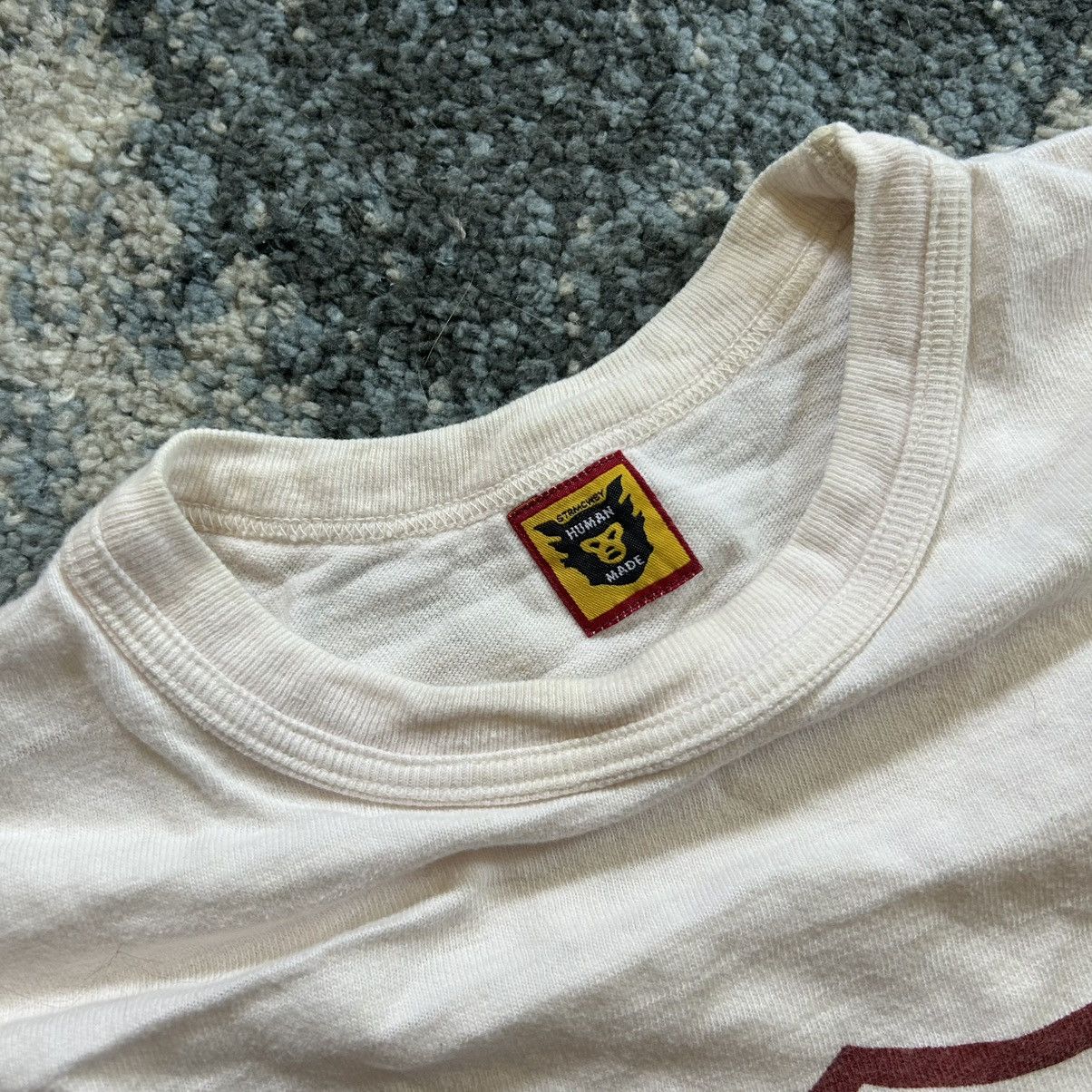 Human Made CREAM MAROON iCE HOCKEY GOALiE NiGO SLUBBY MOUNTED COLLAR Size US S / EU 44-46 / 1 - 3 Thumbnail
