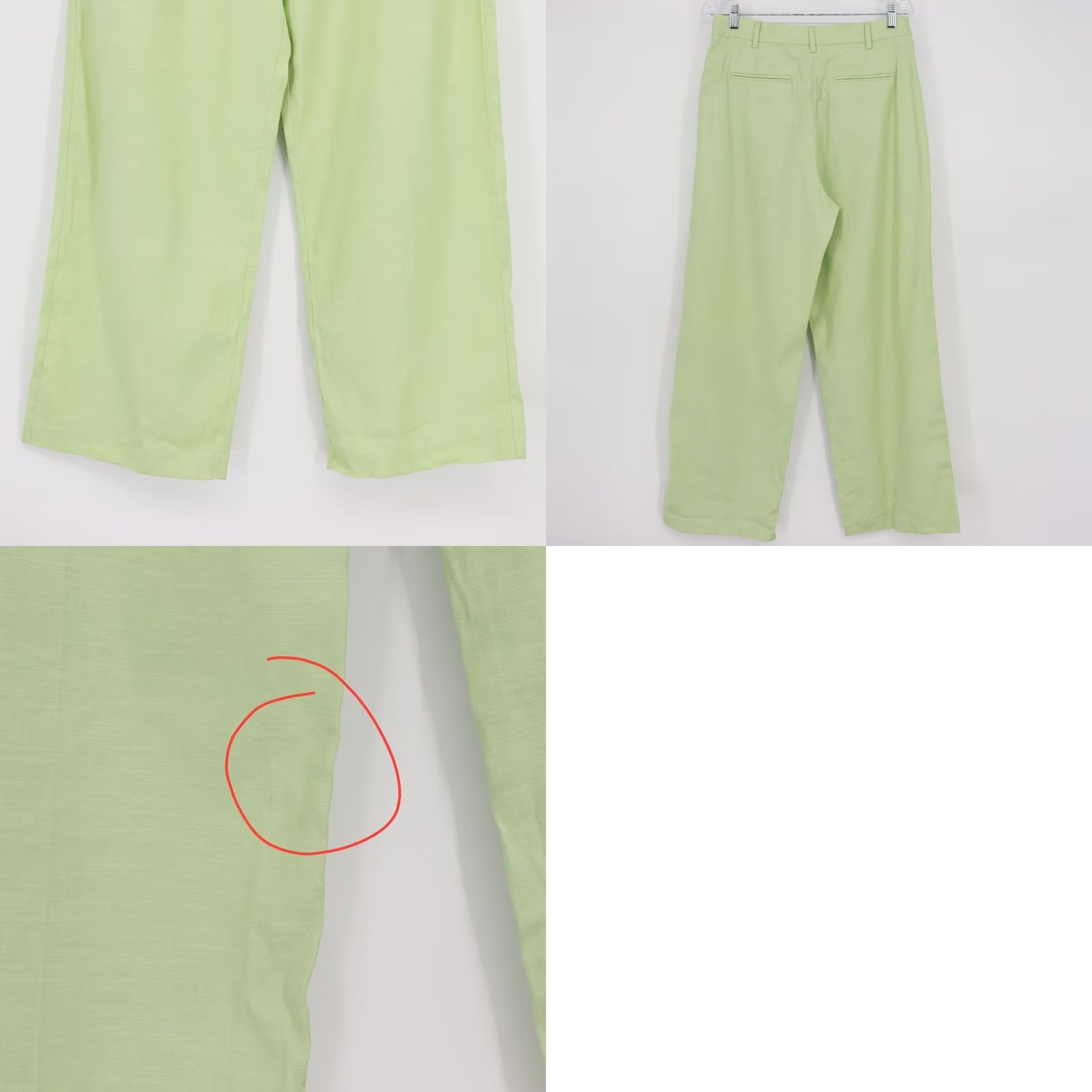 Rails Rails Marnie Pants Womens Size 10 Pleated Wide-Leg Linen Blend Green 30 Inseam Dress Pants Casual Workwear Mens Womens Girls Teens Size 32" / US 10 / IT 46 - 8 Thumbnail