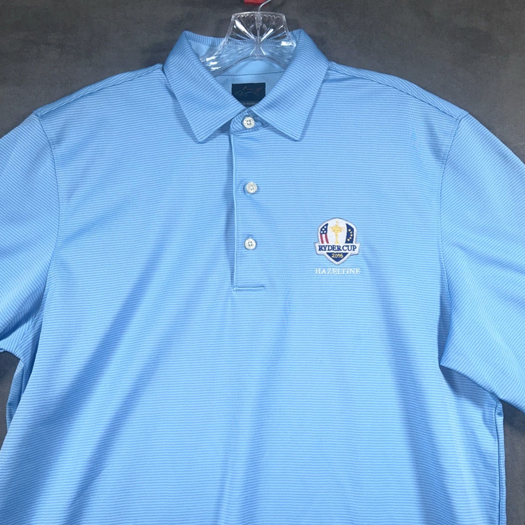 Vintage Greg Norman Golf Polo Shirt Play Dry 2016 Ryder Cup Hazeltine M Performance Blue Shirt Polo Men M Blue Golf Size US M / EU 48-50 / 2 - 2 Thumbnail