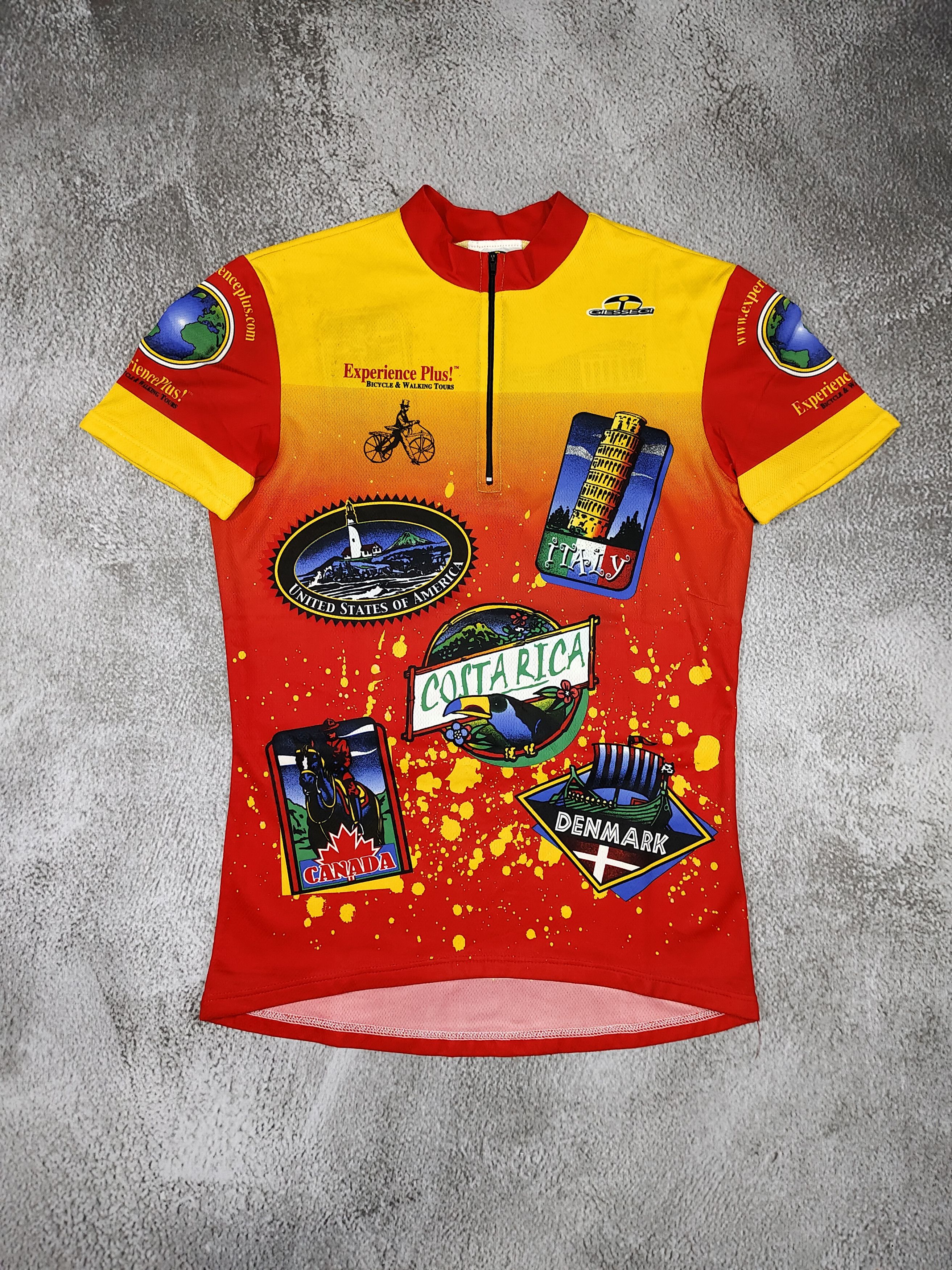 Vintage 90s Giessegi- World Tour Graphic Racing Cycling Core Jersey Size US M / EU 48-50 / 2 - 1 Thumbnail