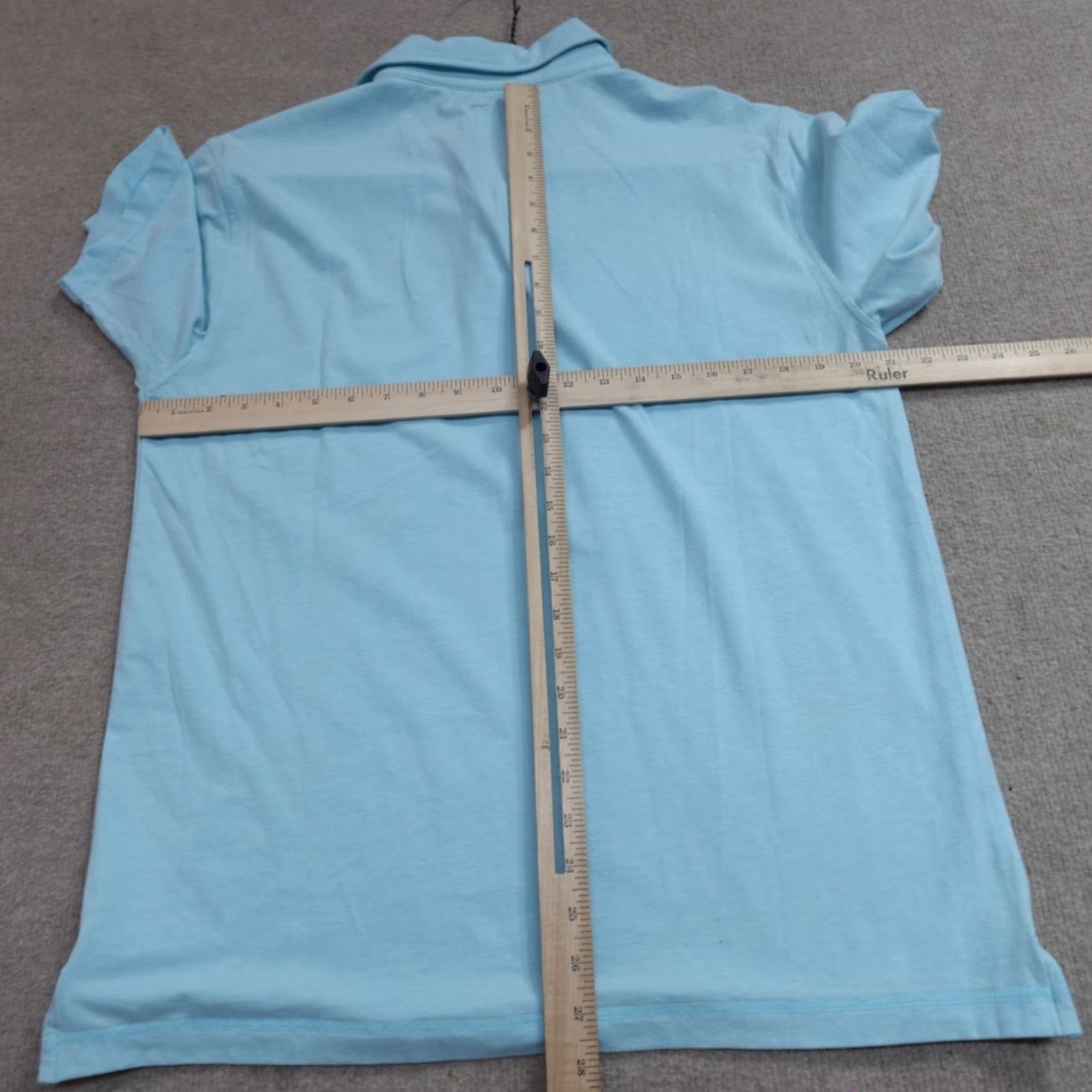 Vintage Linksoul Polo Shirt M Blue Cotton Solid Pocket Short Sleeve Button Collared Mens Golf Size US M / EU 48-50 / 2 - 5 Thumbnail