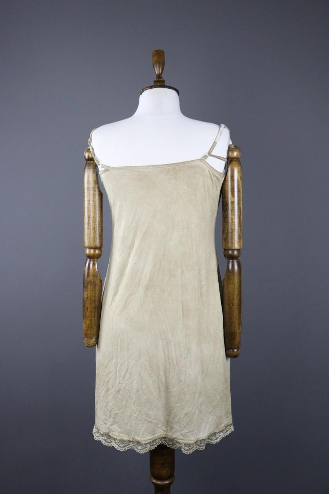 Designer Elisa Cavaletti Cream Viscose Boat Lace Trim Flip Dress Size M / US 6-8 / IT 42-44 - 6 Thumbnail