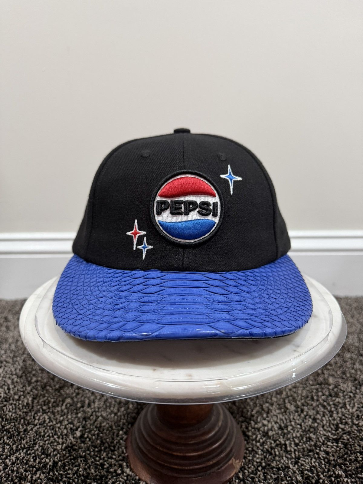 Just Don Just Don x Pepsi x RSVP Gallery Blue Python Black Hat Size ONE SIZE - 1 Thumbnail
