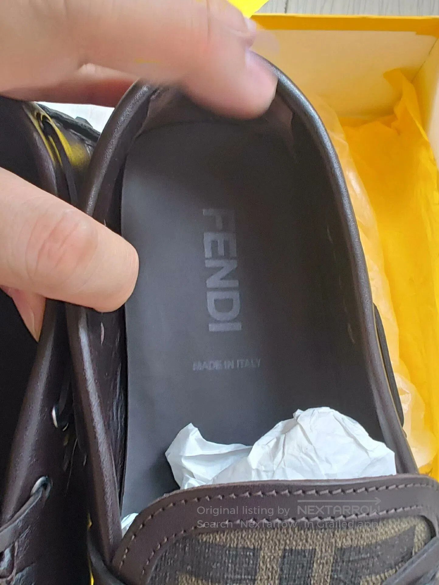 Fendi FENDI FF Logo Brown Leather Loafers. Size US 6.5 / EU 39-40 - 5 Thumbnail