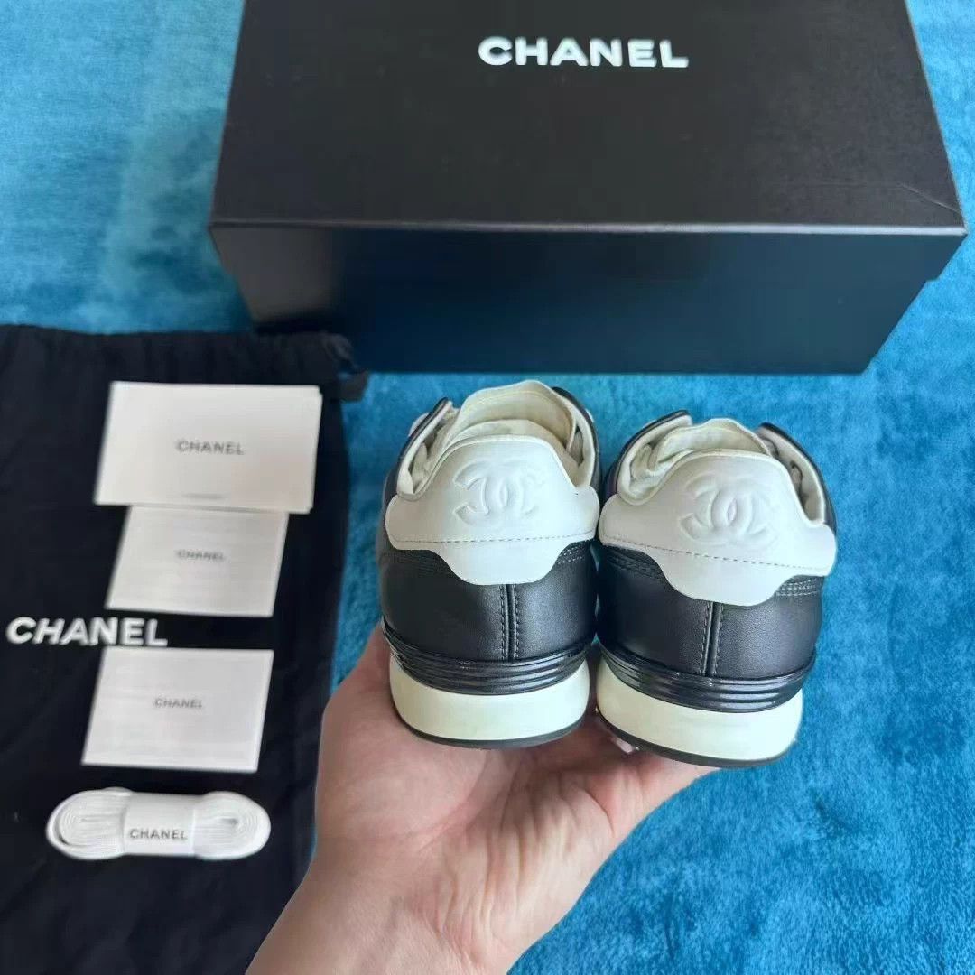 Chanel Chanel 25S Black German Trainer Women's 35.5 10min wear box Size US 4.5 / IT 34.5 - 4 Thumbnail