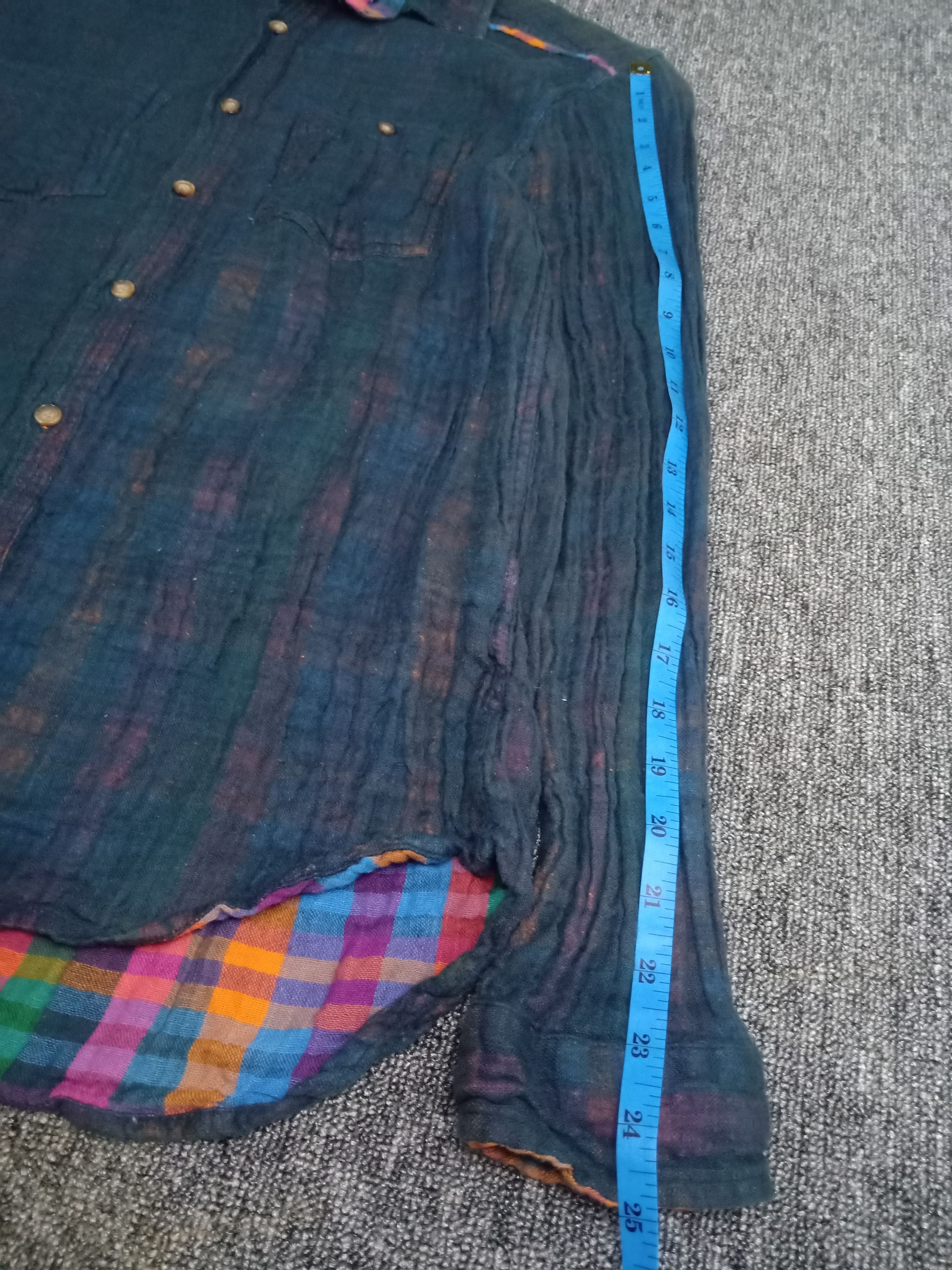 Japanese Brand Crazy Button Shirt A reversible black or rainbow Size US M / EU 48-50 / 2 - 8 Thumbnail