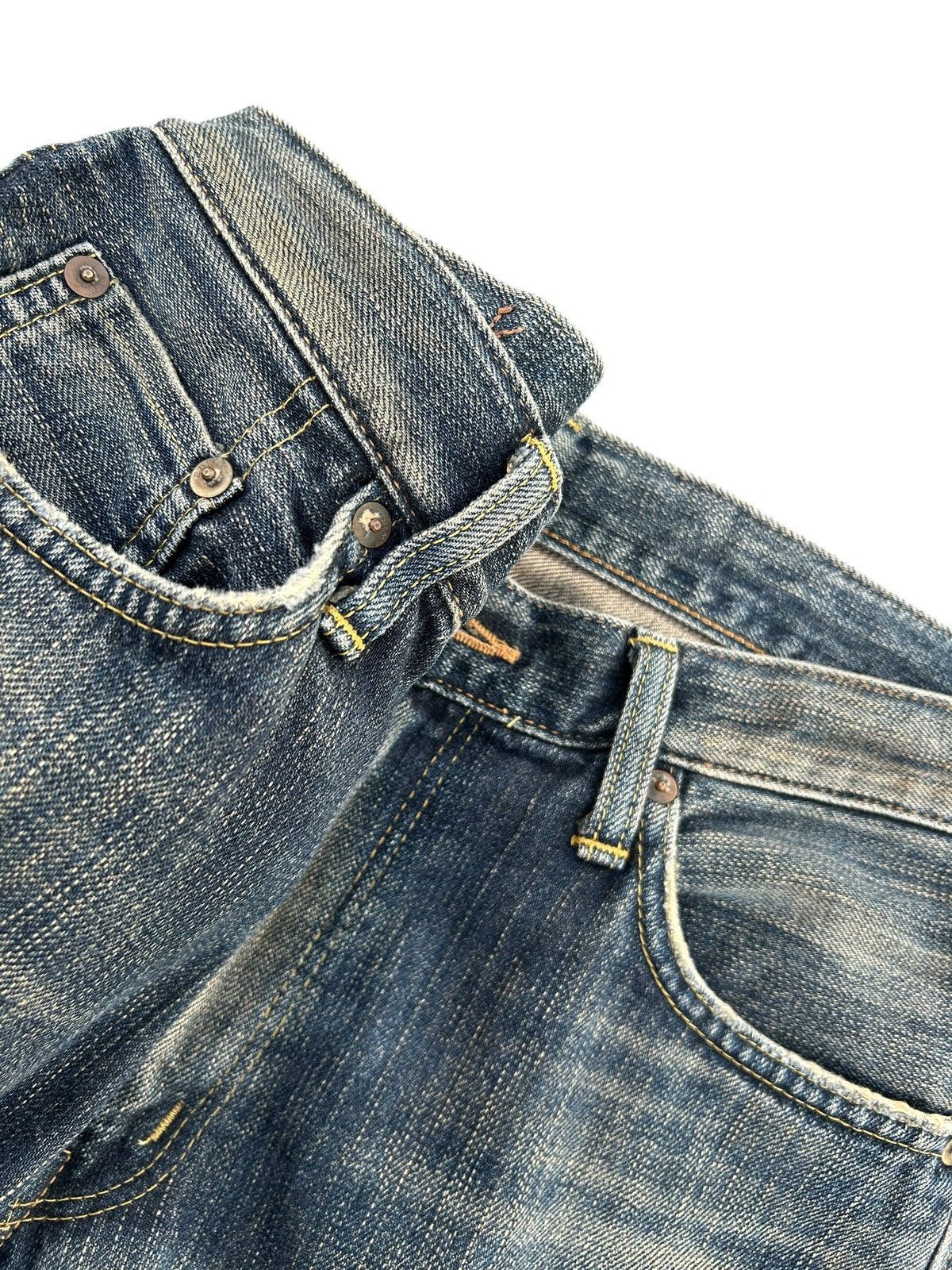 Kapital Vintage Edwin 505ZXX Selvedge Rusty Distressed Denim Jeans Size US 31 - 7 Thumbnail