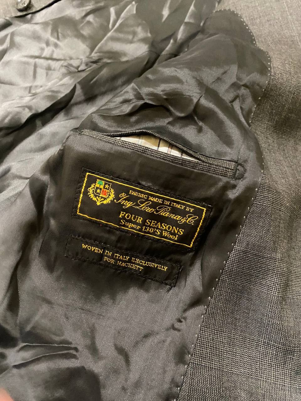 Hackett Vintage Hackett 100% Wool Custom Fit Suit Size 44R Size 44R - 3 Thumbnail