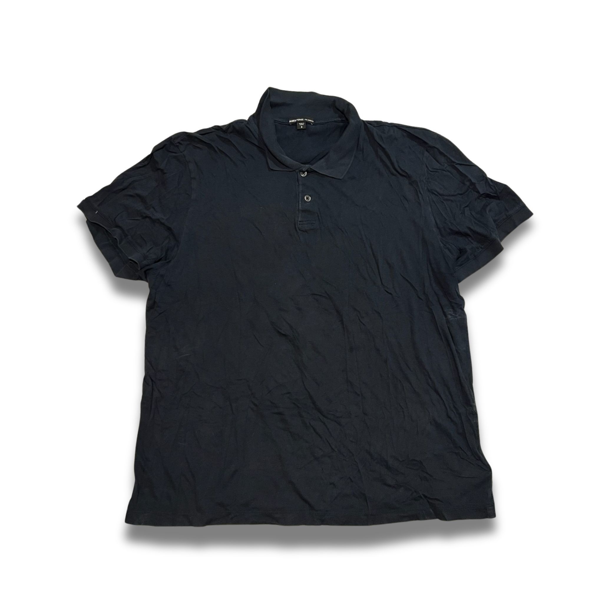 James Perse James Perse Mens Standard Polo Shirt Size 3 Black Cotton Ble Size US XXS / EU 40 - 2 Thumbnail