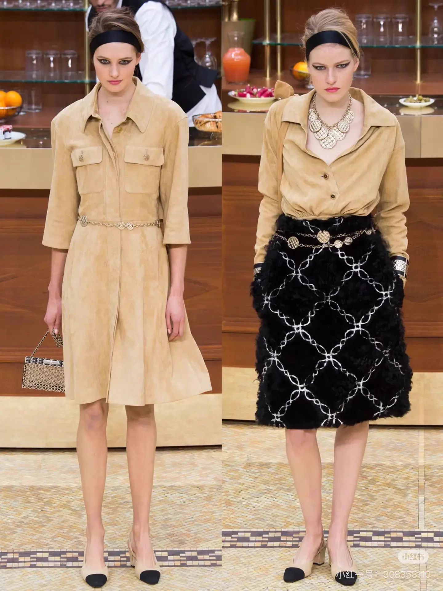 Chanel Chanel Women's Runway Khaki Lambskin Dress 36 Size XS / US 0-2 / IT 36-38 - 2 Thumbnail