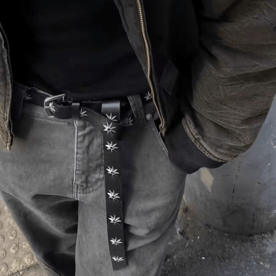 Jewelry Starburst Studded Leather Belt Size ONE SIZE - 1 Thumbnail