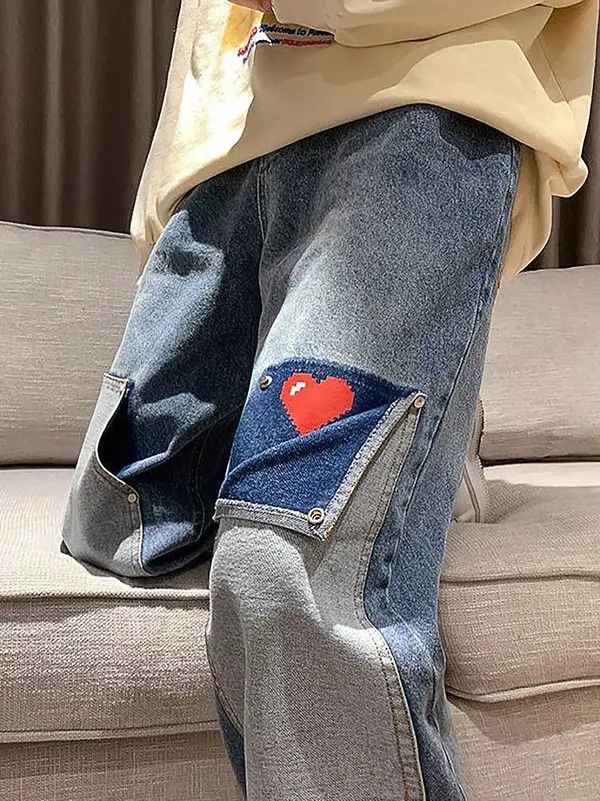 Japanese Brand VIBE Patchwork Multi-Pocket Denim Pants Size US 37 - 8 Thumbnail