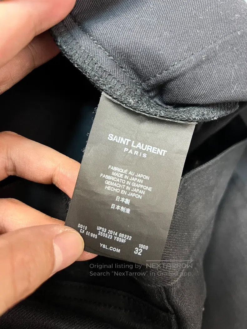 Saint Laurent Paris Saint Laurent Paris Basic Black Denim Jeans Size US 32 / EU 48 - 4 Thumbnail
