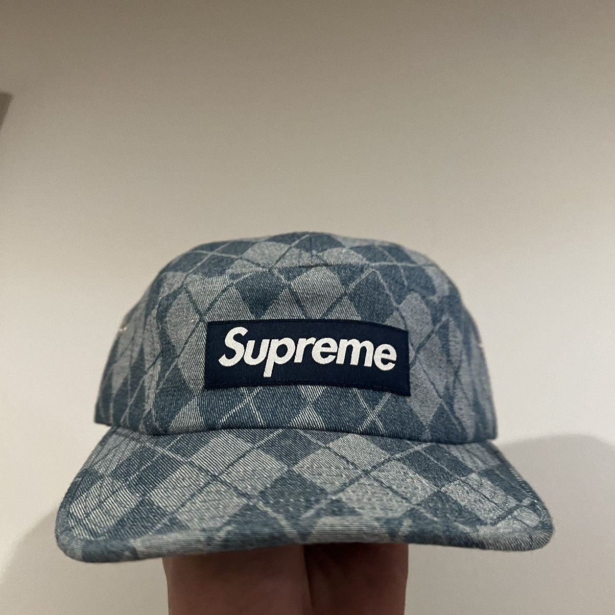Supreme Supreme Denim Argyle Camp Cap Size ONE SIZE - 4 Thumbnail