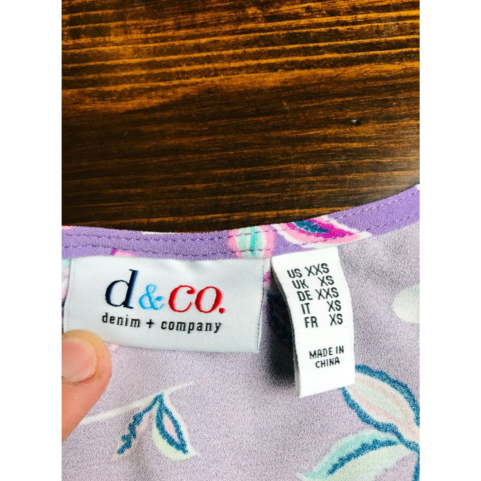 Denim & Co. Denim & Co. Tank Top Women XXS Purple Floral Sleeveless Ruffled Size XXS / US 00 / IT 34 - 5 Thumbnail