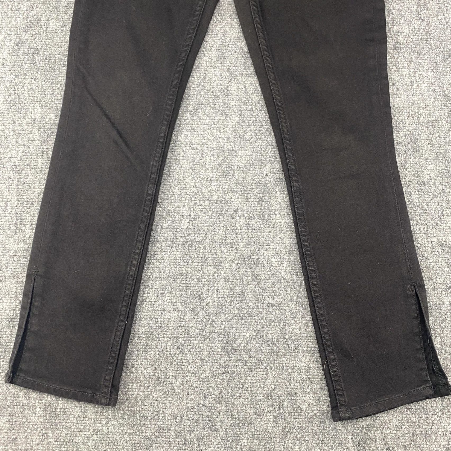 Vintage VINTAGE Pilcro and the Letterpress Jeans Womens 29 Black Skinny Ankle Side Slit Stretch Size 29" - 4 Thumbnail