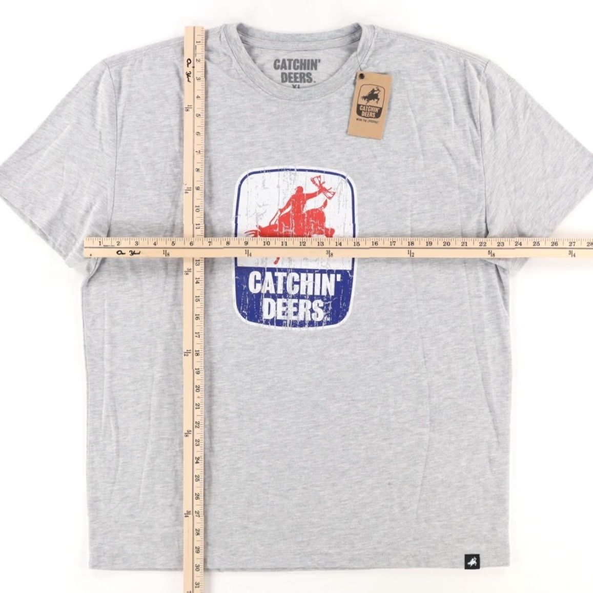 Vintage Catchin' Deers Giddy Up Patriot Heather T-Shirt Gray Men's XL Shirt Mens XL Gray Catchin' Deers Giddy Up Patriot Heather T-Shirt Size US XL / EU 56 / 4 - 3 Thumbnail