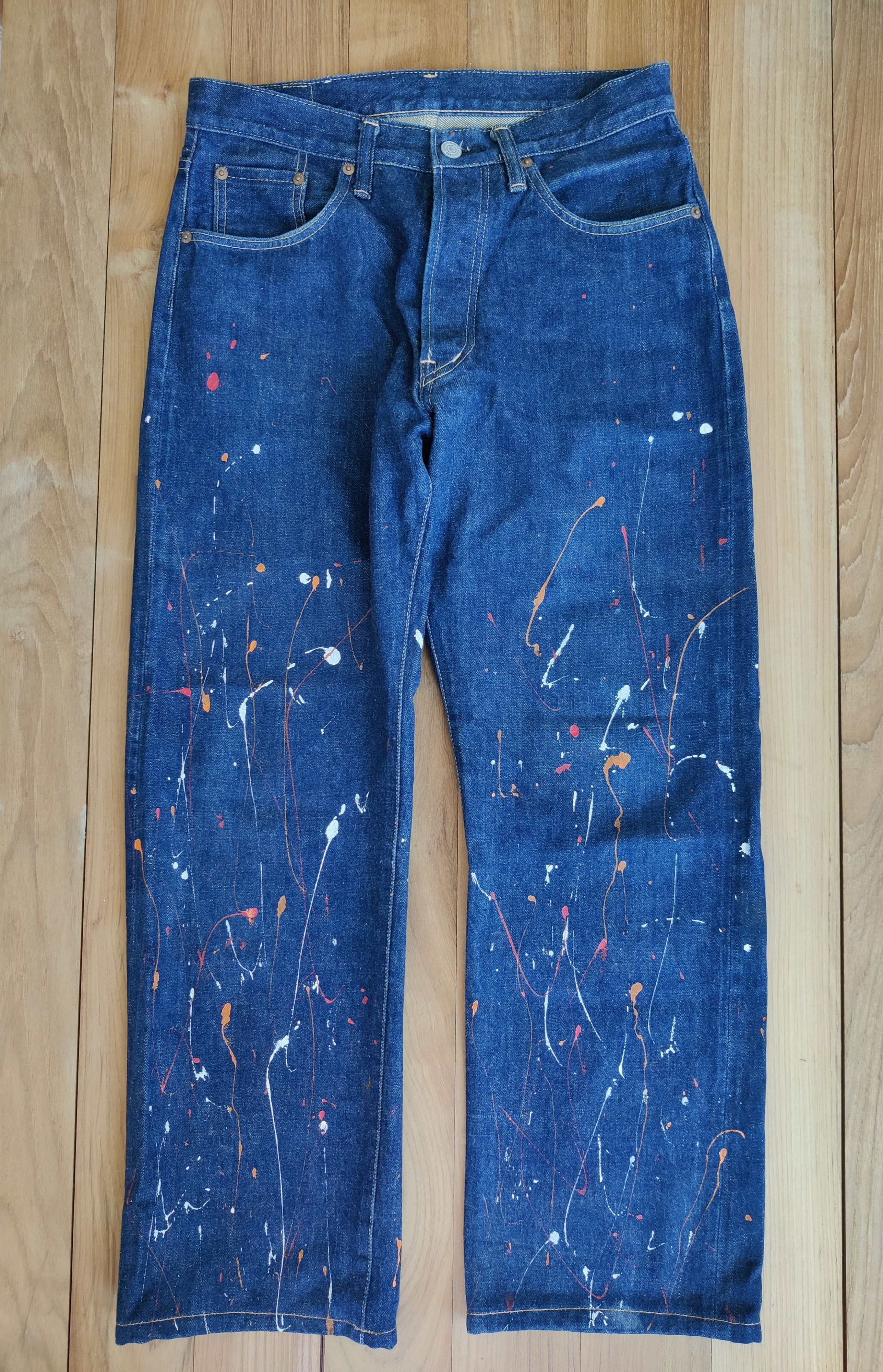 Japanese Brand × Johnbull × Vintage Vintage John Bull Japanese Denim Paint Splatter Selvedge Size US 29 - 1 Thumbnail
