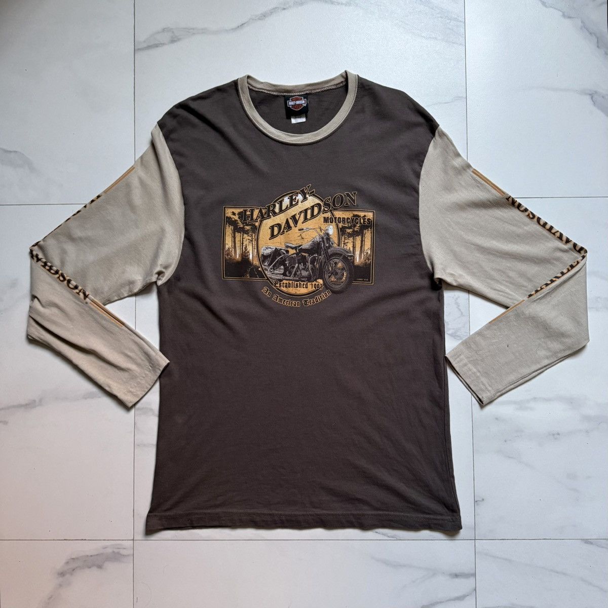 Harley Davidson Vintage Y2K Harley-Davidson An American Tradition Tee Size US XL / EU 56 / 4 - 2 Thumbnail