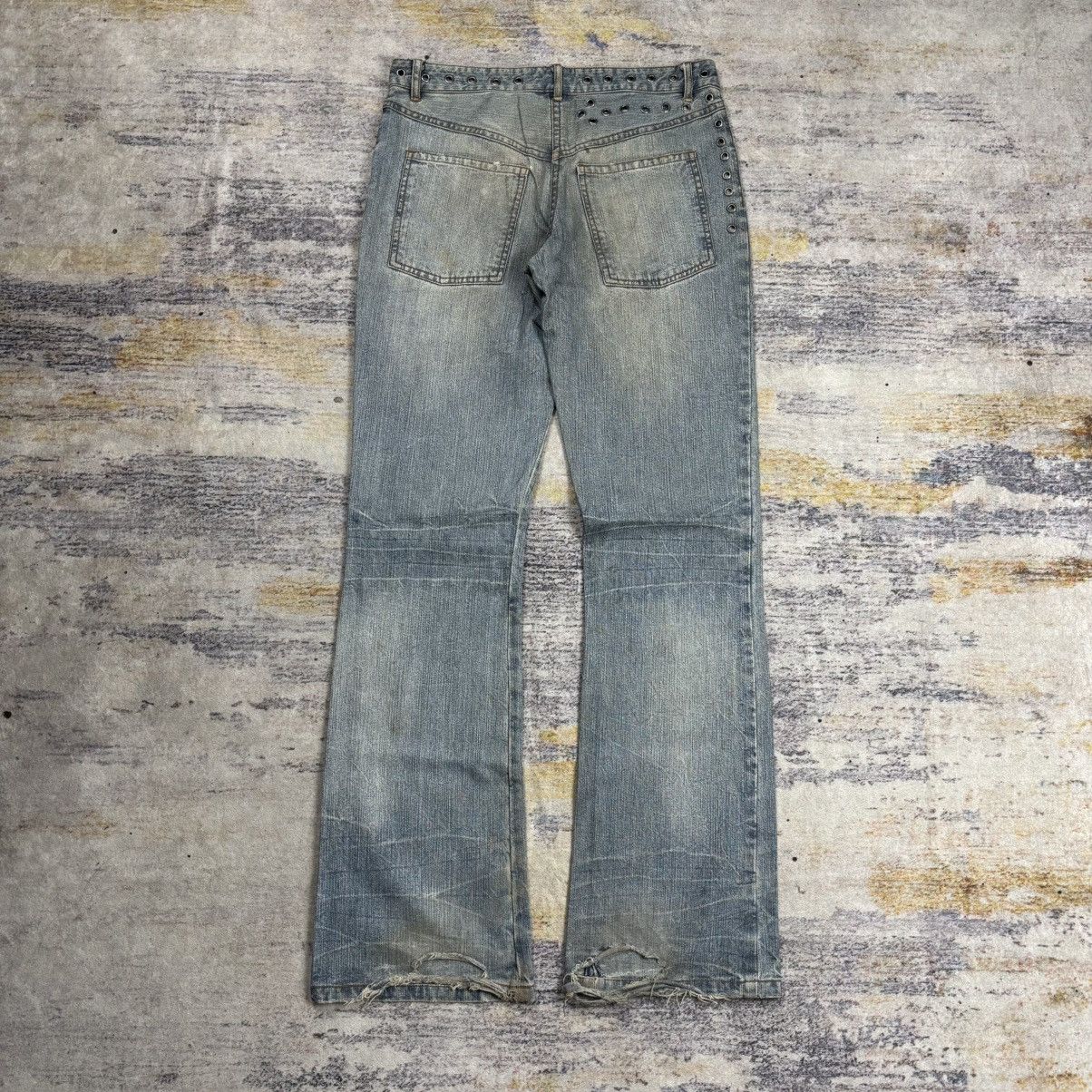 In The Attic In the attic patches crust punk flared jeans vkei style Size US 31 - 3 Thumbnail