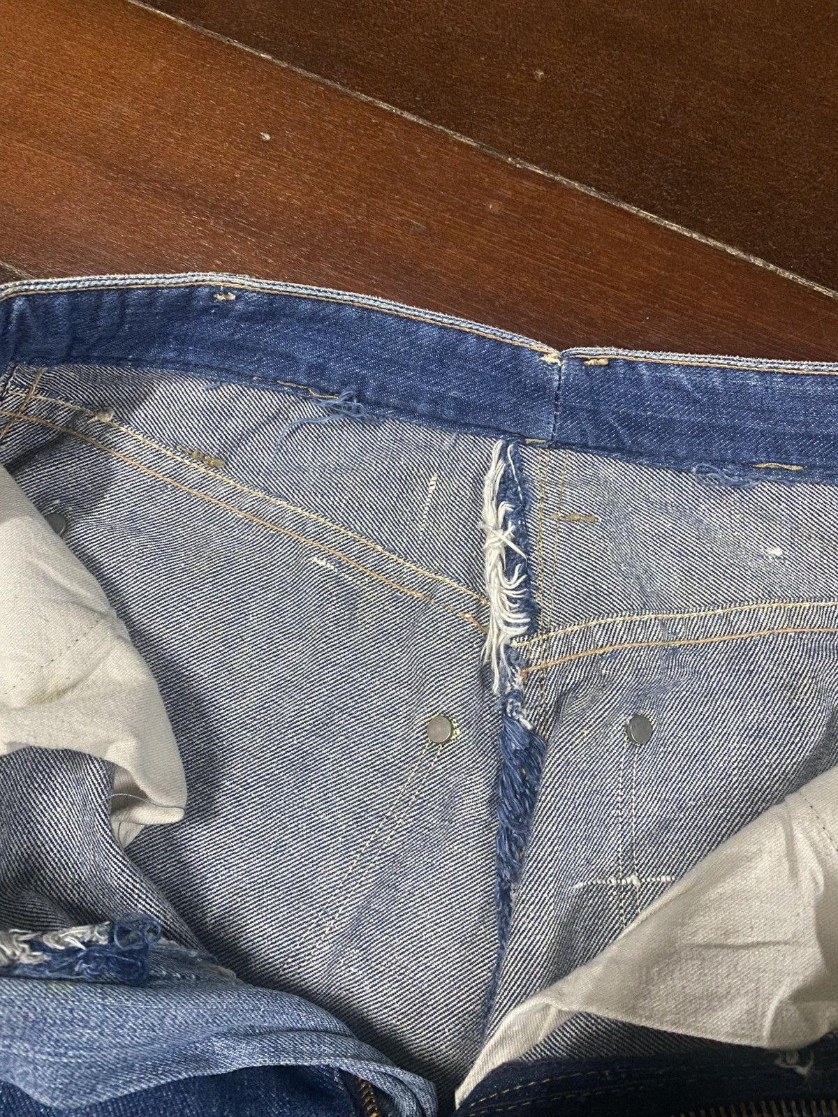 Vintage Vintage 40s 50’s Wrangler distressed rework Denim Pants Size US 28 / EU 44 - 10 Thumbnail