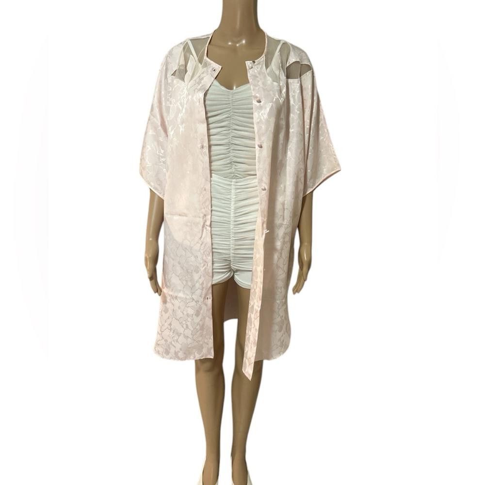 Designer La vi en rose Elegant Pink Floral Women's Nightgown Size ONE SIZE - 4 Thumbnail