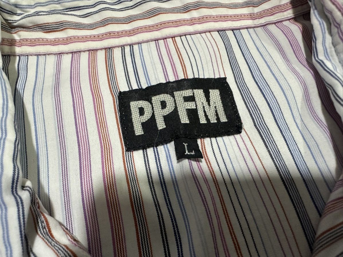 PPFM 🔥Sick Y2K PPFM Poem Striped Shirt Long Sleeve Double Collar Size US L / EU 52-54 / 3 - 9 Thumbnail