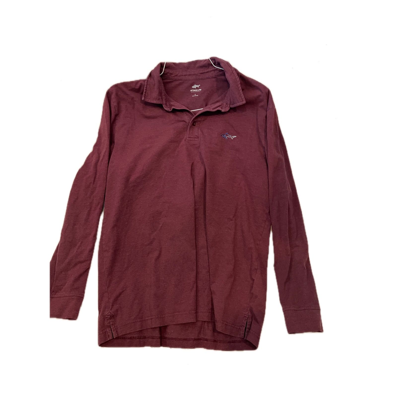 Greg Norman Greg Norman Shark Long Sleeve Rugby Burgundy Mens Large Size US L / EU 52-54 / 3 - 1 Thumbnail