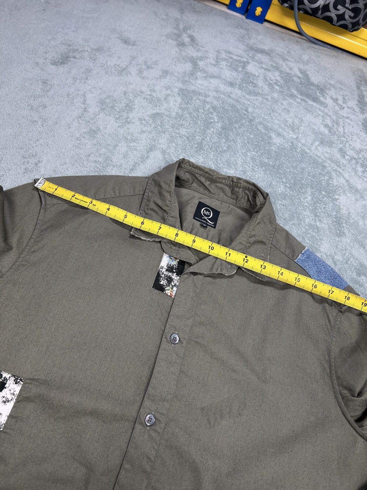 Alexander McQueen Alexander Mcqueen Patchwork Button Shirt Size US L / EU 52-54 / 3 - 18 Thumbnail