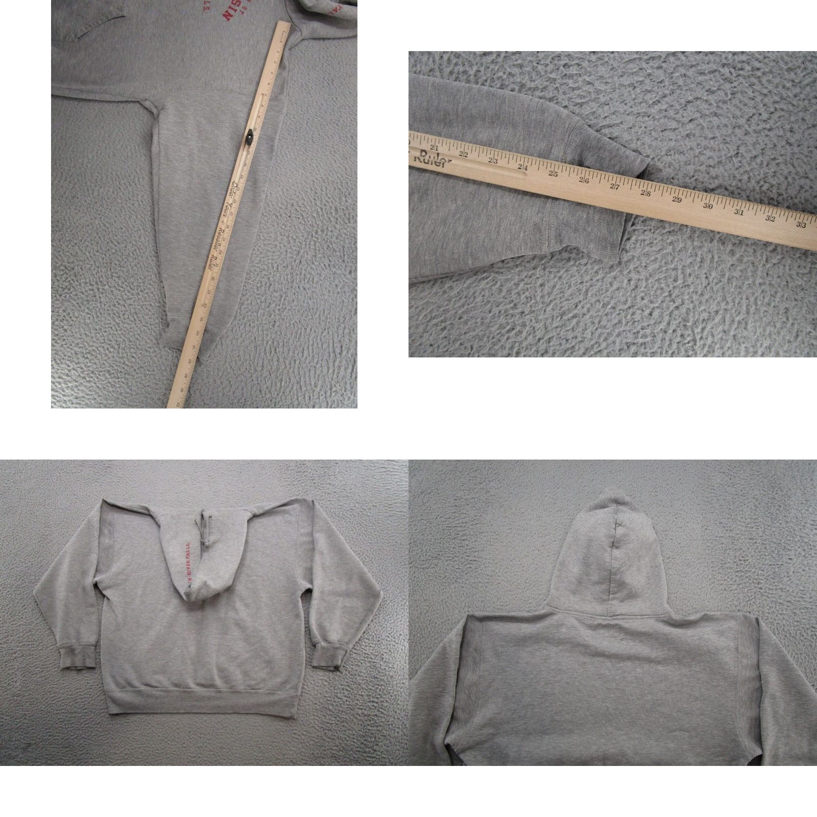 Jansport VINTAGE UWRF Wisconsin Hoodie Sweatshirt Shirt Men L Gray University Sweatshirt Hoodie Mens L University Theme 90s Size US L / EU 52-54 / 3 - 8 Thumbnail